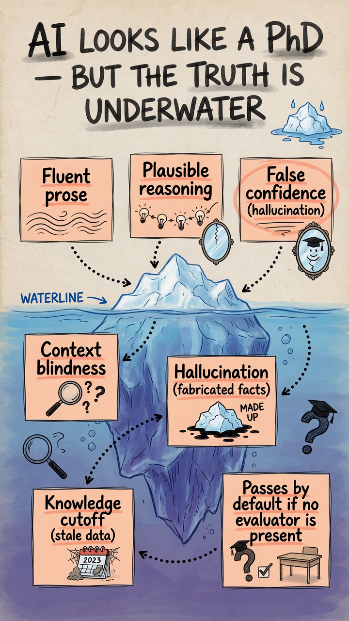 Infographic: AI looks like a PhD on the surface, but the truth is underwater