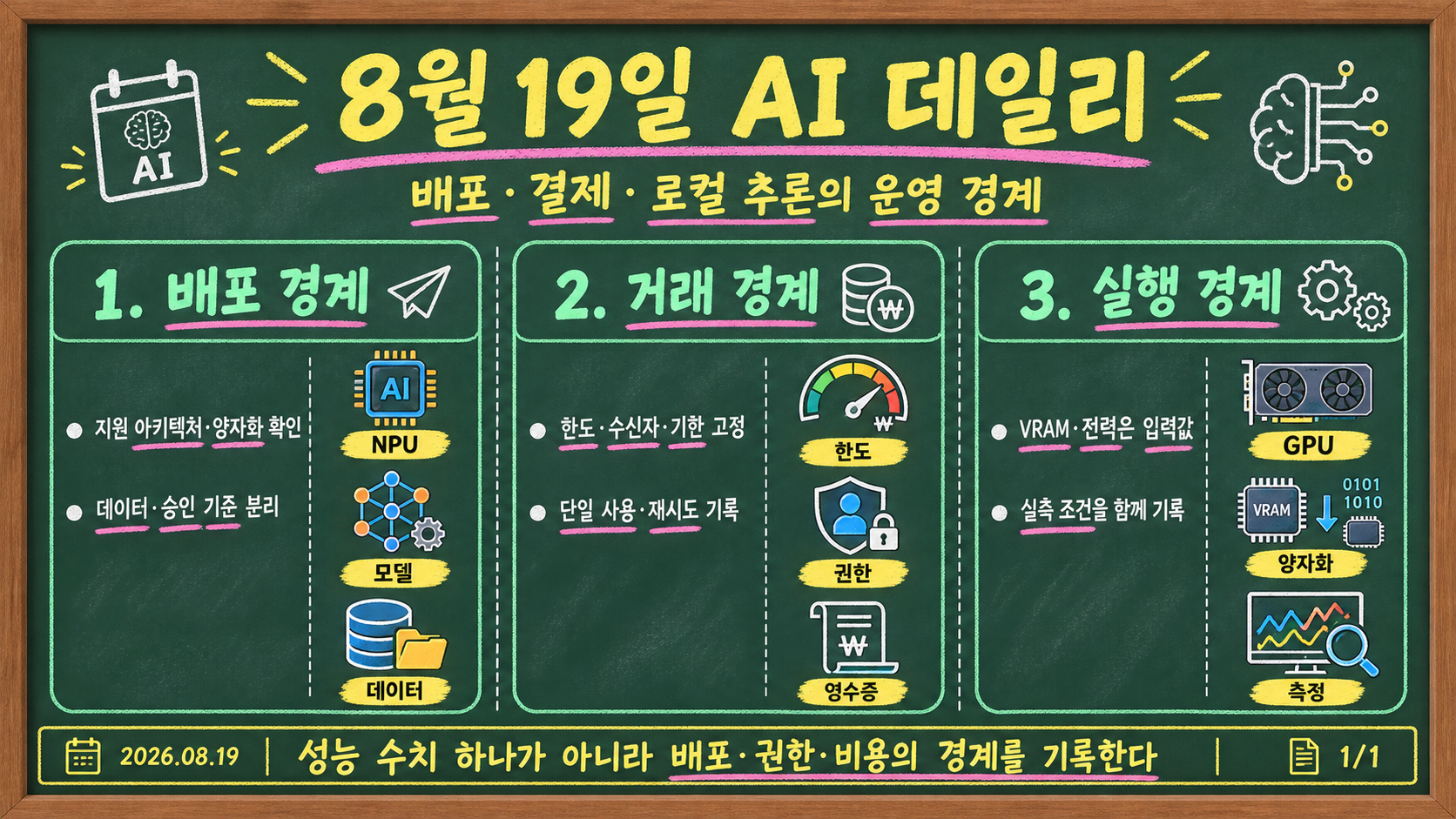 2026년 8월 19일 AI 데일리: AI 배포, 권한과 결제, 로컬 추론 운영 경계